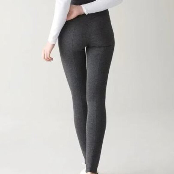 WHITE HOUSE BLACK MARKET Gray Ponte Knit Runway Leggings Size 10 Long Stretch - Picture 1 of 11